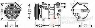 VAN WEZEL 0100k131 -  Компрессор, кондиционер
